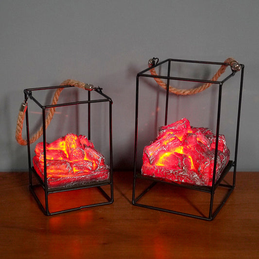 Flame Charcoal Fireplace Lamp