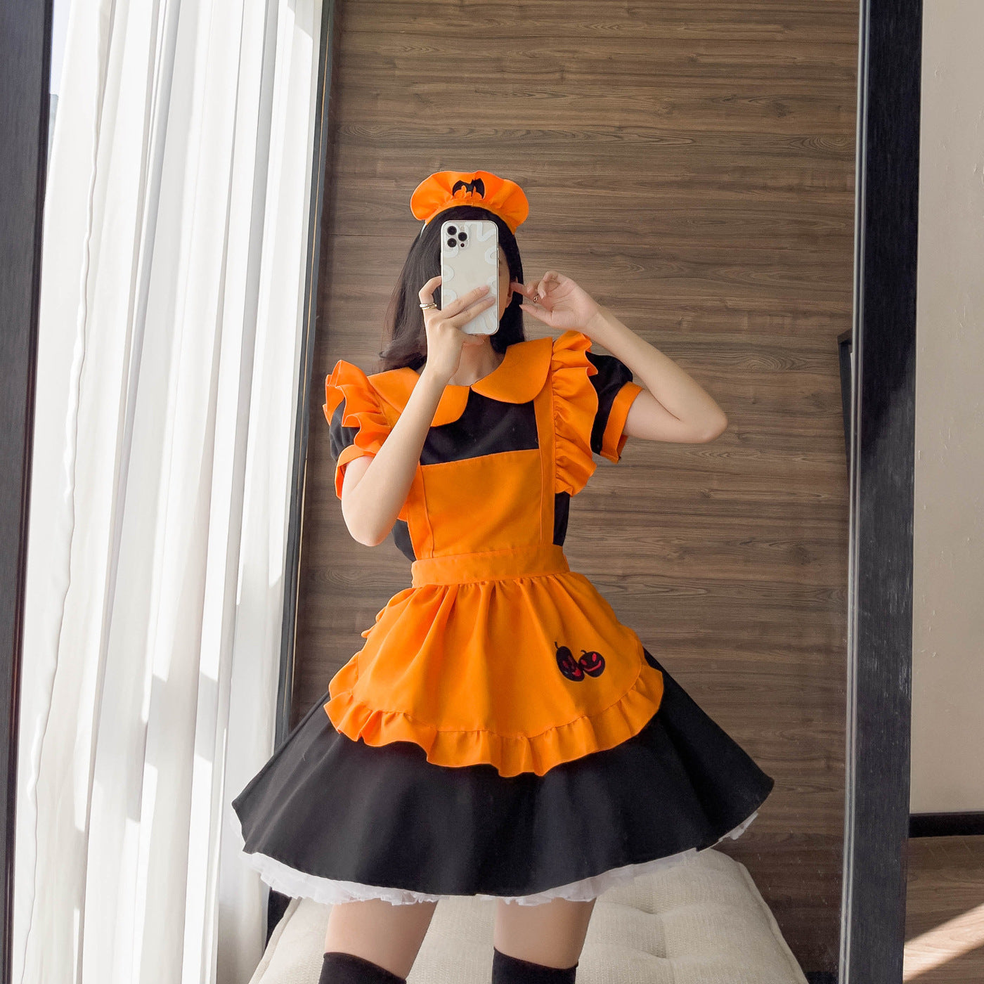 Halloween Embroidered Maid Costume