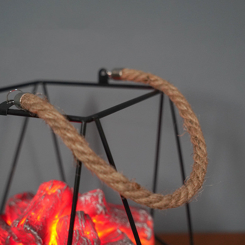 Flame Charcoal Fireplace Lamp