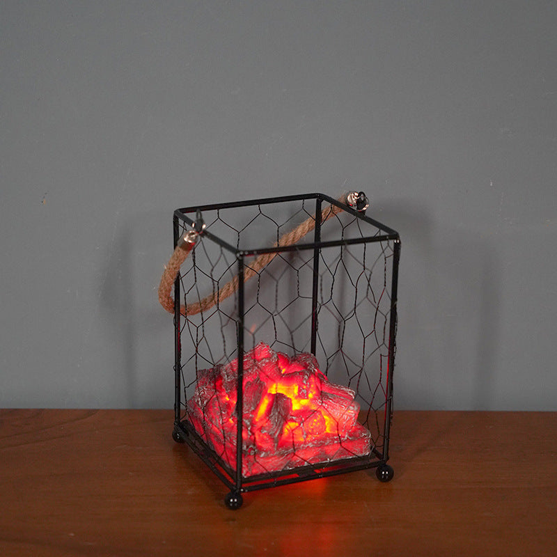 Flame Charcoal Fireplace Lamp
