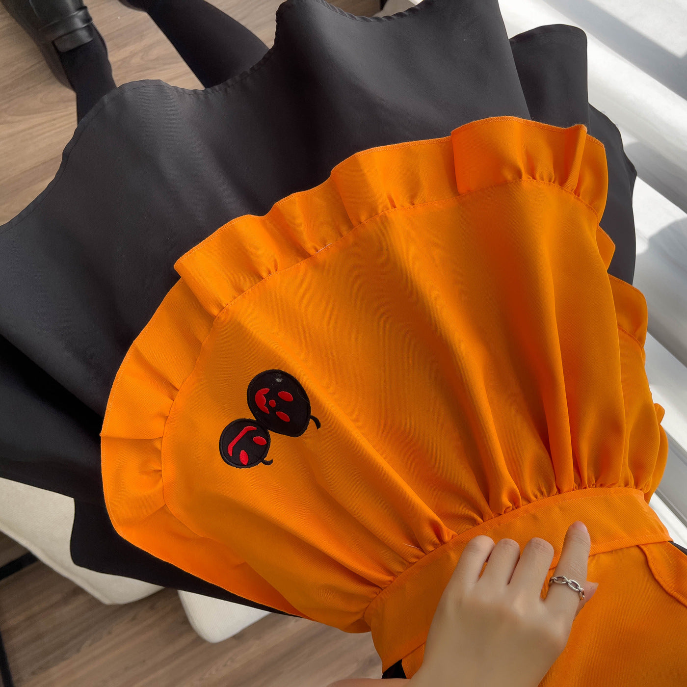 Halloween Embroidered Maid Costume
