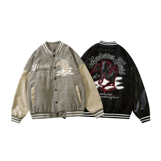 Stitch Leather Jacket